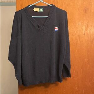 Pepsi V-Neck Sweater in Dark Blue